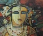 Swapan Kumar Palley-Untitled -Monart Gallerie Indian Art Gallery